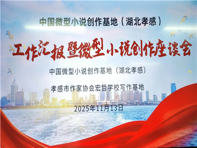 中国微型小说创作基地（湖北孝感）工作汇报暨微型小说创作座谈会在宏哲学校写作基地召开